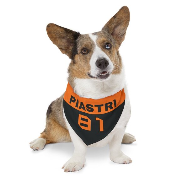 Oscar Piastri Dog Bandana - Formula 1 Dog Collar - Picture 1 of 10